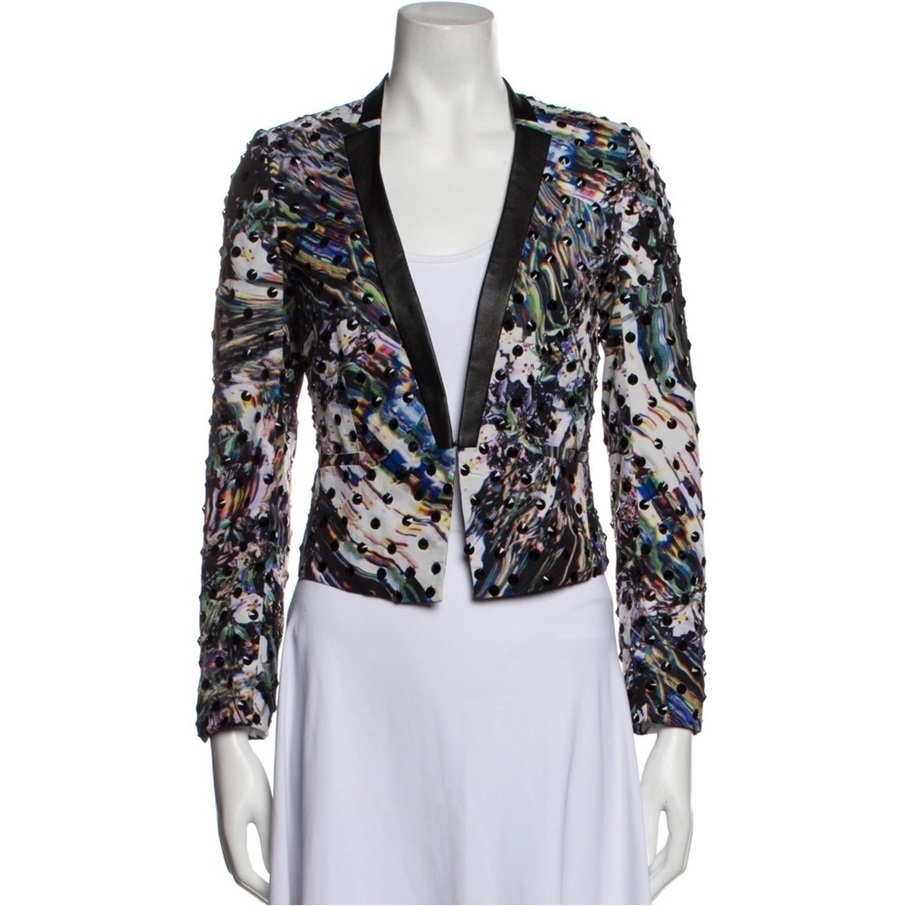 Sachin + Babi Multicolor Acid Trip Floral Studded Hiva Printed Blazer NWT Size 8